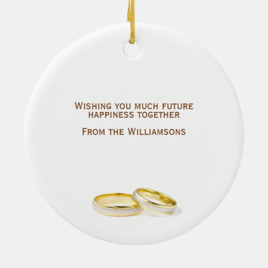 50e Jubileum voor bruiloft Keramisch Ornament (Achterkant)