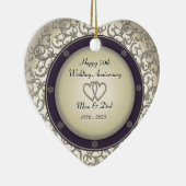 50e Jubileum voor bruiloft Keramisch Ornament (Rechts)