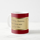 50e Jubileum voor bruiloft Koffiemok (Voorkant links)