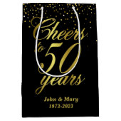50e Jubileum voor bruiloft Medium Cadeauzakje (Voorkant)