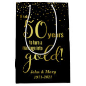 50e Jubileum voor bruiloft Medium Cadeauzakje (Voorkant)