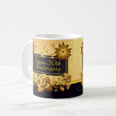 50e Jubileum voor bruiloft Mok cadeau (Voorkant links)