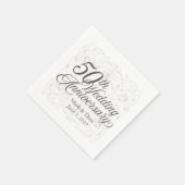 50e Jubileum voor bruiloft Napkin Servetten (Hoek)