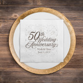 50e Jubileum voor bruiloft Napkin Servetten