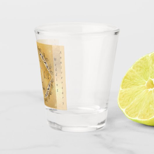 50e Jubileum voor bruiloft Shot Glas (Rechts)