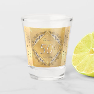 50e Jubileum voor bruiloft Shot Glas