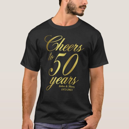50e Jubileum voor bruiloft T-shirt (Voorkant)