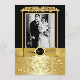 50e Jubileum voor bruiloft uitnodigen Kaart