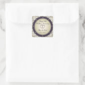 50e Jubileum voor bruiloft Vierkante Sticker (Tas)