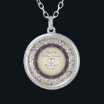 50e Jubileum voor bruiloft Zilver Vergulden Ketting<br><div class="desc">50e weddenschapspatroon in goud</div>
