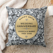 50e Jubileum voor gouden en witte diamanten Kussen (Deken)