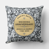 50e Jubileum voor gouden en witte diamanten Kussen (Achterkant)