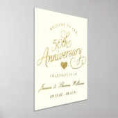 50e Jubileum voor gouden weddenschappen Folie Afdrukken (Laagn)