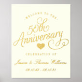 50e Jubileum voor gouden weddenschappen Folie Afdrukken (Voorkant)