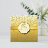 50e Jubileum voor het huwelijk - Golden Kaart (Staand voorkant)