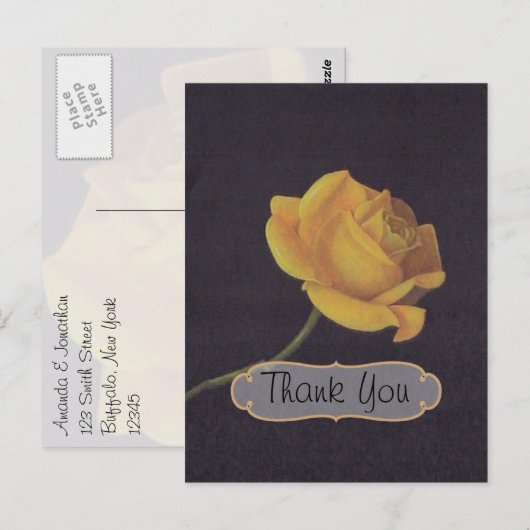 50e Jubileum voor het huwelijk met een gouden brui Briefkaart (Voorkant / Achterkant)