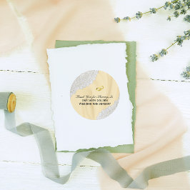 50e Jubileum voor het huwelijk met een gouden brui Ronde Sticker