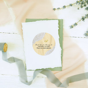 50e Jubileum voor het huwelijk met een gouden brui Ronde Sticker