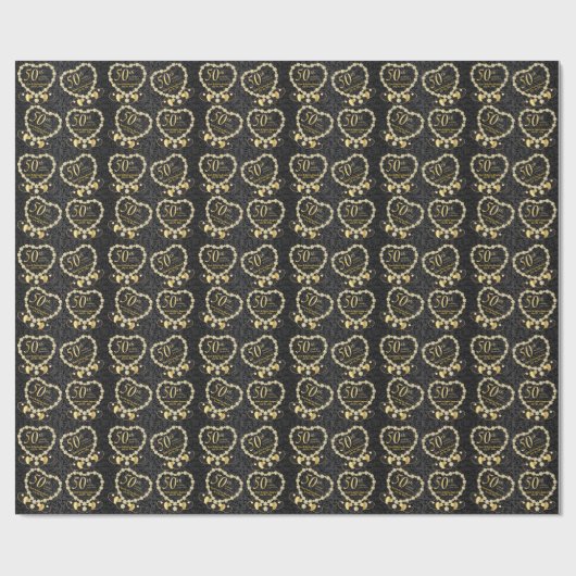 50e Jubileum voor het weddenschap met de Golden |  Cadeaupapier (Vlak)