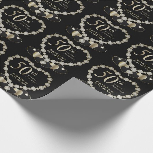 50e Jubileum voor het weddenschap met de Golden Cadeaupapier (Hoek)