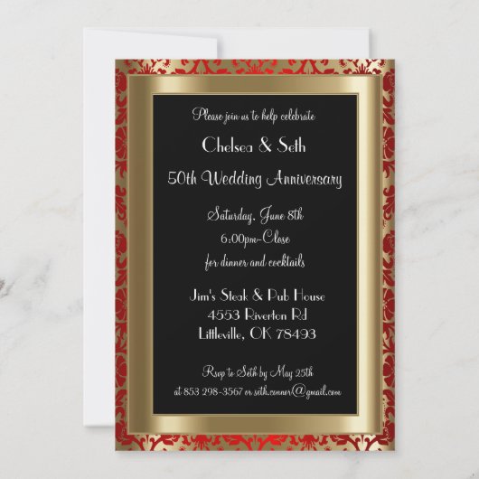 50e Jubileum voor het weddenschap met de Golden Kaart (Achterkant)