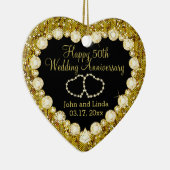 50e Jubileum voor het weddenschap met de Golden Keramisch Ornament (Rechts)
