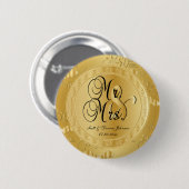 50e Jubileum voor het weddenschap met de Golden Ronde Button 5,7 Cm (Voorkant /achterkant)