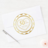 50e Jubileum voor het weddenschap met de Golden Ronde Sticker (Envelop)