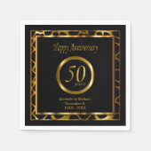 50e Jubileum voor het weddenschap met de Golden |  Servetten (Voorkant)