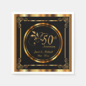 50e Jubileum voor het weddenschap met de Golden |  Servetten (Voorkant)