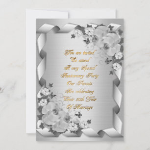 50e Jubileum voor ouderenuitnodiging Kaart