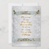 50e Jubileum voor ouders uitnodiging gouden rozen (Voorkant)