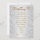 50e Jubileum voor ouders uitnodiging gouden rozen (Achterkant)