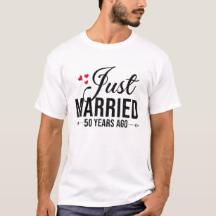 50e Jubileum voor paar, slechts getrouwd 50 jaar T-shirt