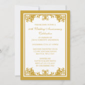 50e Jubileum voor weddenschap Golden Flourish Scro Kaart (Voorkant)