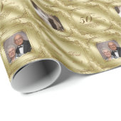 50e Jubileum voor weddenschappen Fotopapier Cadeaupapier (Rol Hoek)