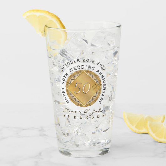 50e Jubileum voor weddenschappen Glas (Voorkant ijs)