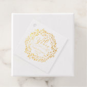 50e Jubileum voor weddenschappen Gold Wreath Heart Bedankjes Labels (Met doos)