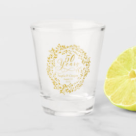 50e Jubileum voor weddenschappen Gold Wreath Heart Shot Glas