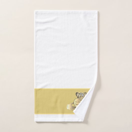 50e Jubileum voor weddenschappen Golden Claddaugh Bad Handdoek (Handdoek)