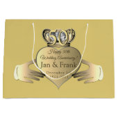 50e Jubileum voor weddenschappen Golden Claddaugh Groot Cadeauzakje (Voorkant)