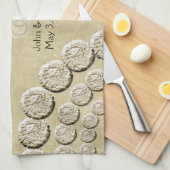 50e Jubileum voor weddenschappen keukenhanddoek (Quarter Fold)