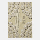 50e Jubileum voor weddenschappen keukenhanddoek (Verticaal)