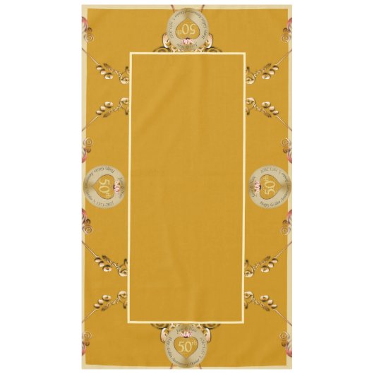 50e Jubileum voor weddenschappen Tafelkleed (Voorkant)