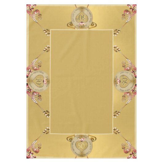 50e Jubileum voor weddenschappen Tafelkleed (Voorkant)