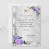 50e Jubileum vow vernieuwing blue & lavender rozen Kaart (Achterkant)