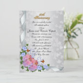 50e Jubileum vow versing elegant florchid Kaart (Staand voorkant)