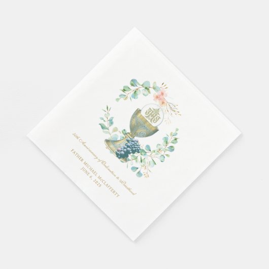 50e Jubileum Waterverf Chalice Napkins Servet (Hoek)