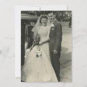 50e Jubileum Wedding Foto Greenery Waterverf Kaart (Achterkant)