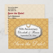 50e Jubileum Wedding Jubileum Gold Z05 Aankondigingskaart (Voorkant / Achterkant)